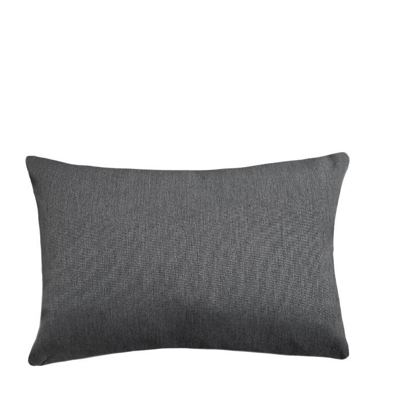 Essential Dark Grey Acrylic Indoor Outdoor Pillow