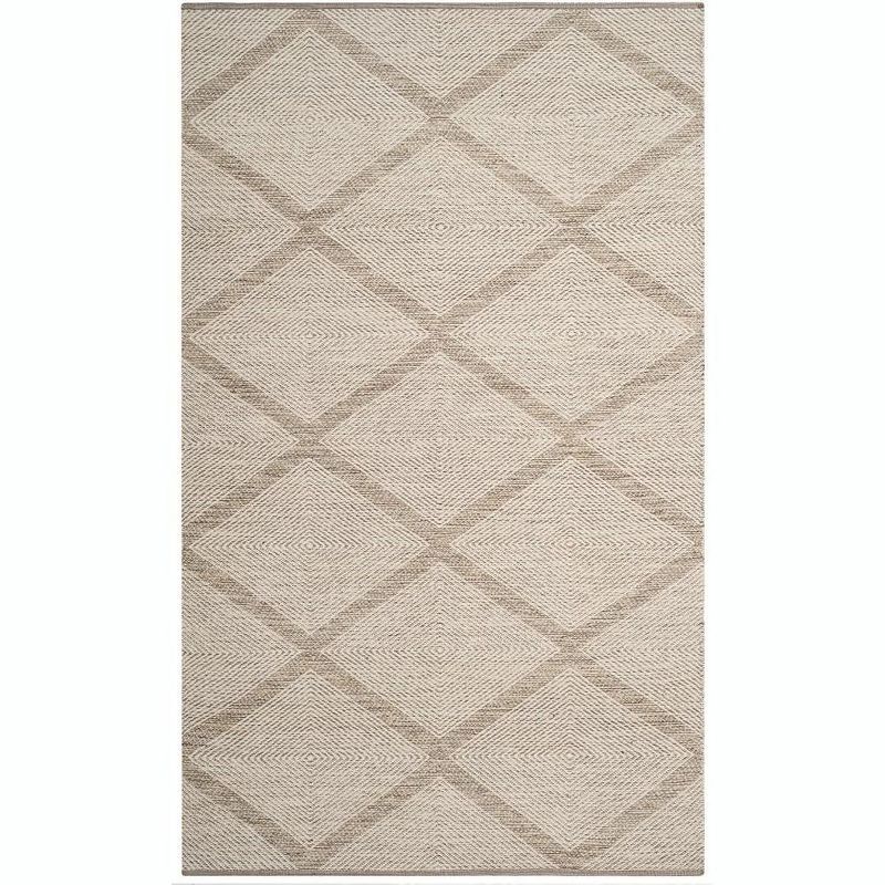 Montauk Beige 9' x 12' Handwoven Cotton Wool Area Rug