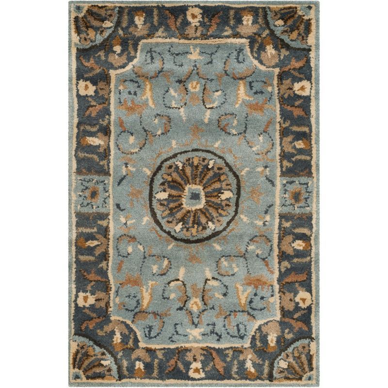 Empire Blue Hand-Tufted Wool 2' x 3' Area Rug