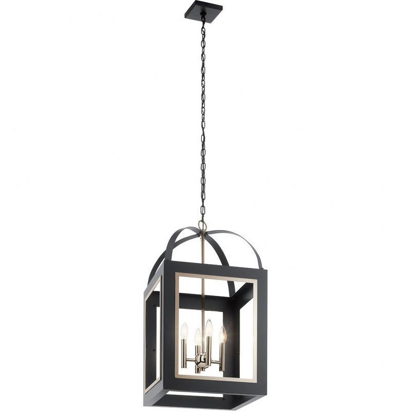 Vath 16" Black and Nickel 4-Light Foyer Pendant