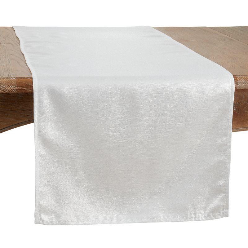 Silver Shimmering Polyester Table Runner, 18" x 54"