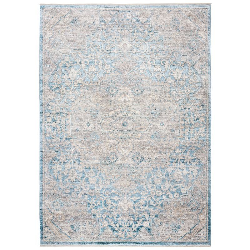 Handmade Gray Wool and Viscose Rectangular Area Rug