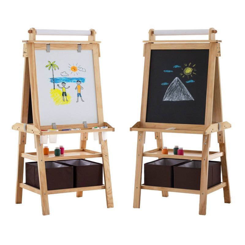 Natural Pine Deluxe Learn and Play Art Center Easel