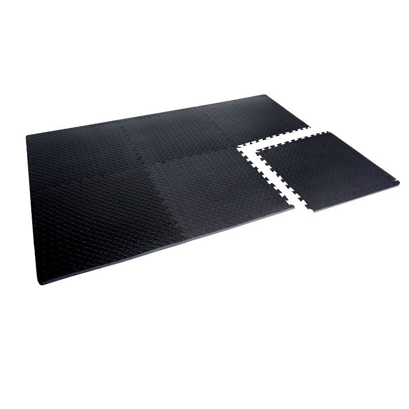 Black High-Density Foam Waterproof Puzzle Exercise Mat