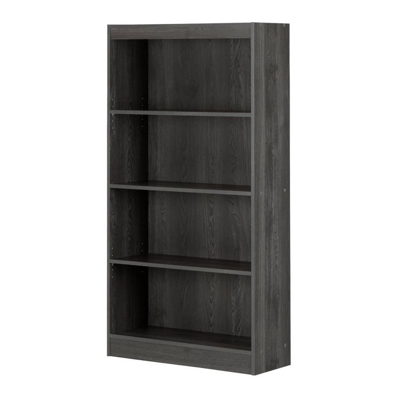 Gray Oak Adjustable 4-Shelf Kids Bookcase