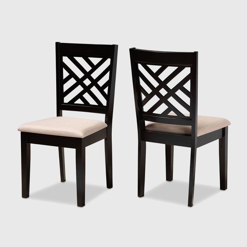 Parsons High Sand Cane & Wood Side Chair