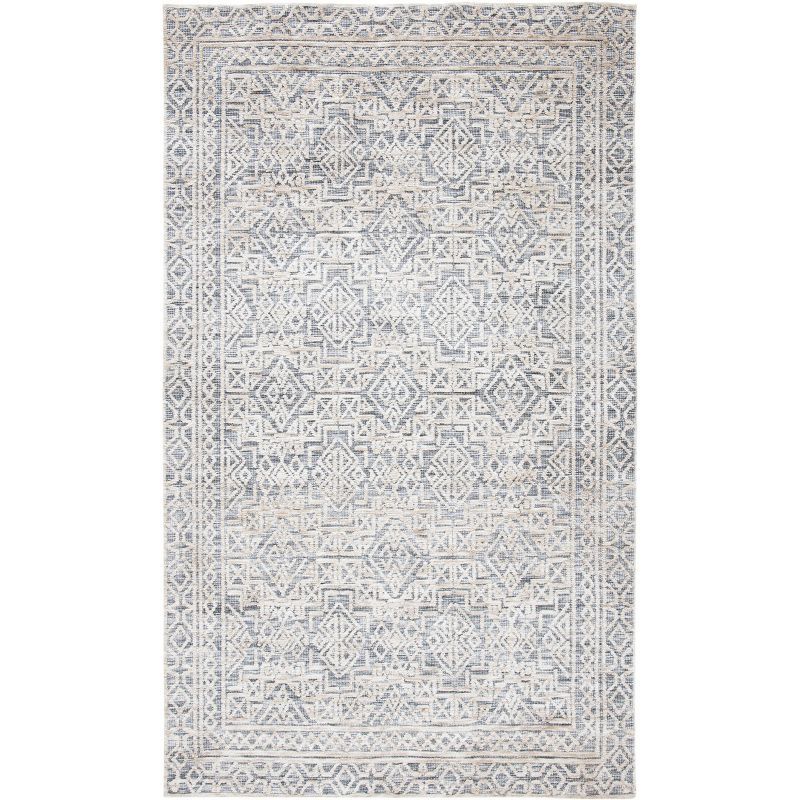 Gray Hand-Tufted Wool Rectangular Area Rug 4' x 6'