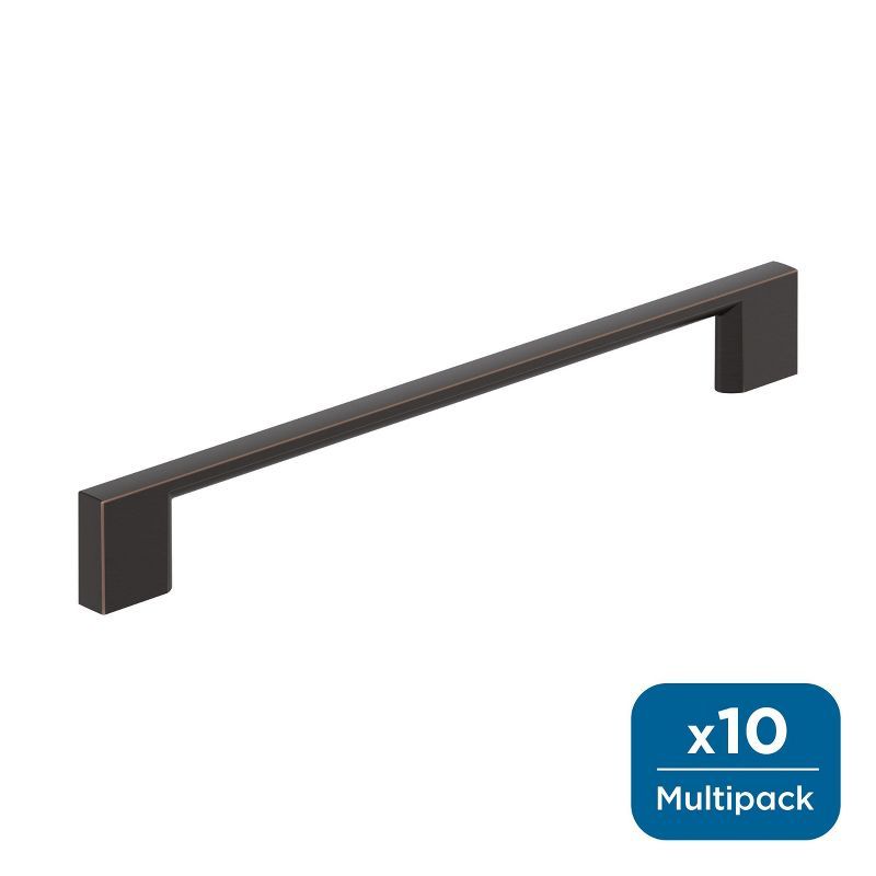 Oil Rubbed Bronze Modern Cabinet Pulls with Mounting Hardware, 10 Pack