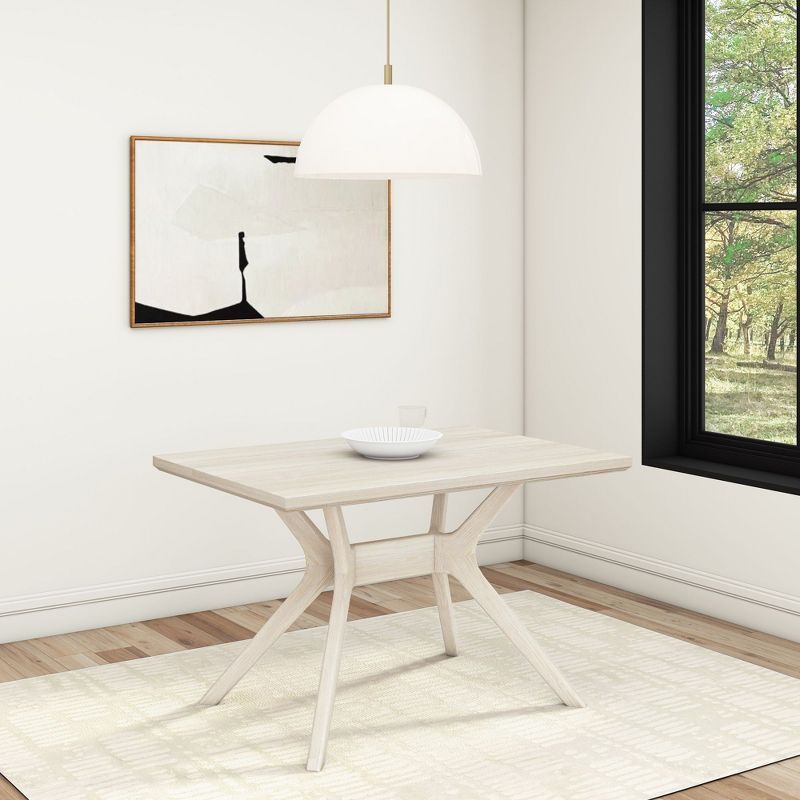 Verso 48'' White Sand Solid Wood Rectangular Dining Table