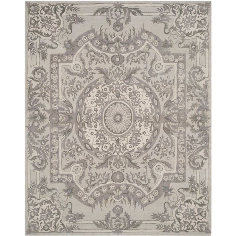 Elegance Gray 9' x 12' Hand-Tufted Wool & Viscose Area Rug