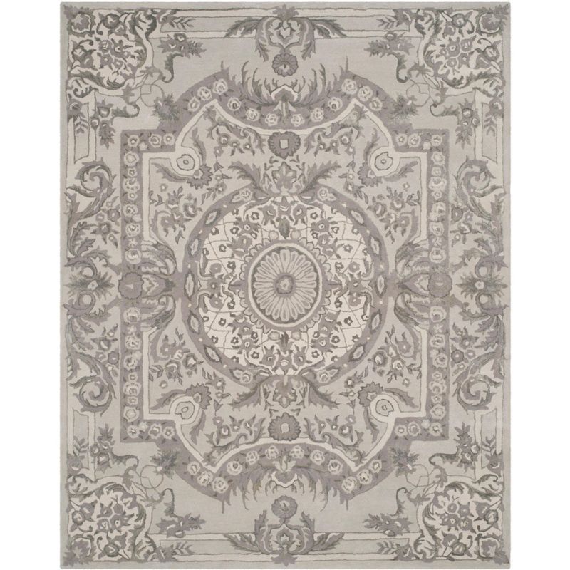 Elegance Gray 9' x 12' Hand-Tufted Wool & Viscose Area Rug