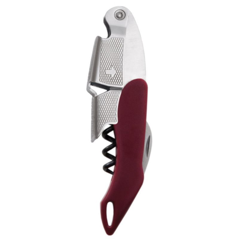 Burgundy Stainless Steel Heavy Duty Waiter's Corkscrew