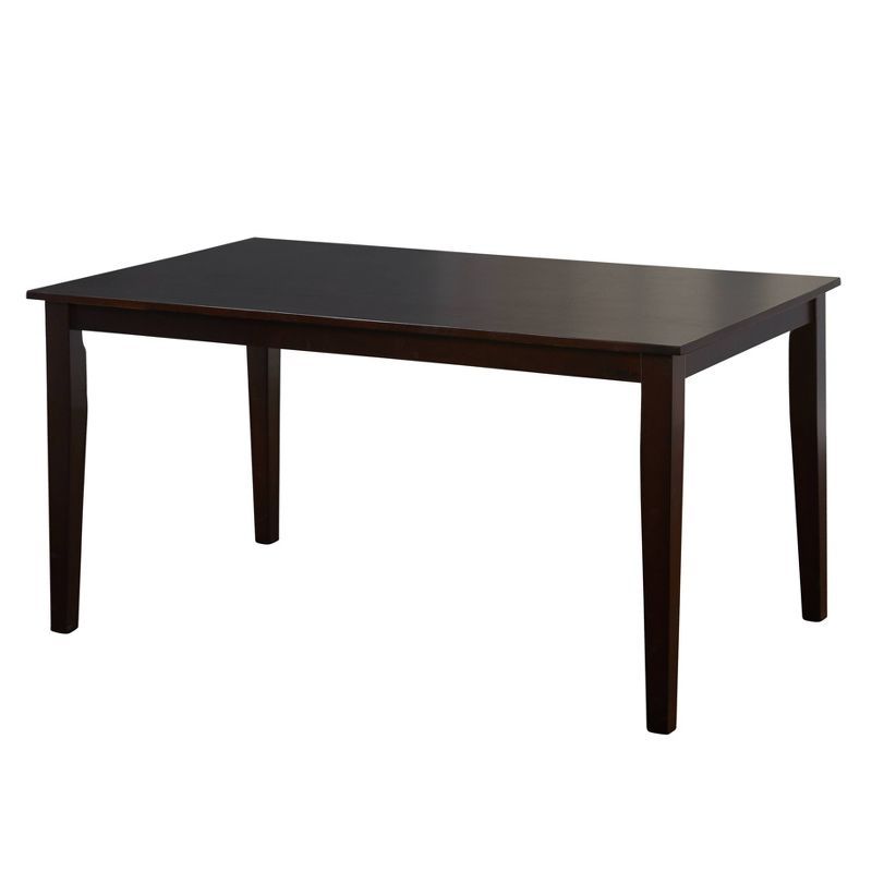 Espresso Brown 62" Contemporary Wood Dining Table