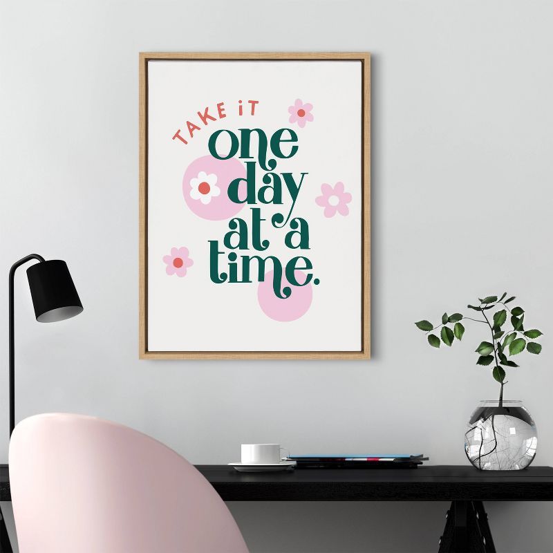 Take It One Day At A Time Motivational Canvas Print