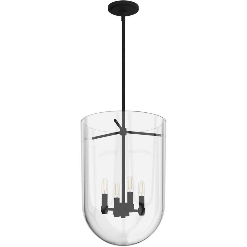 Sacha 14" Clear Glass and Nickel Pendant Light