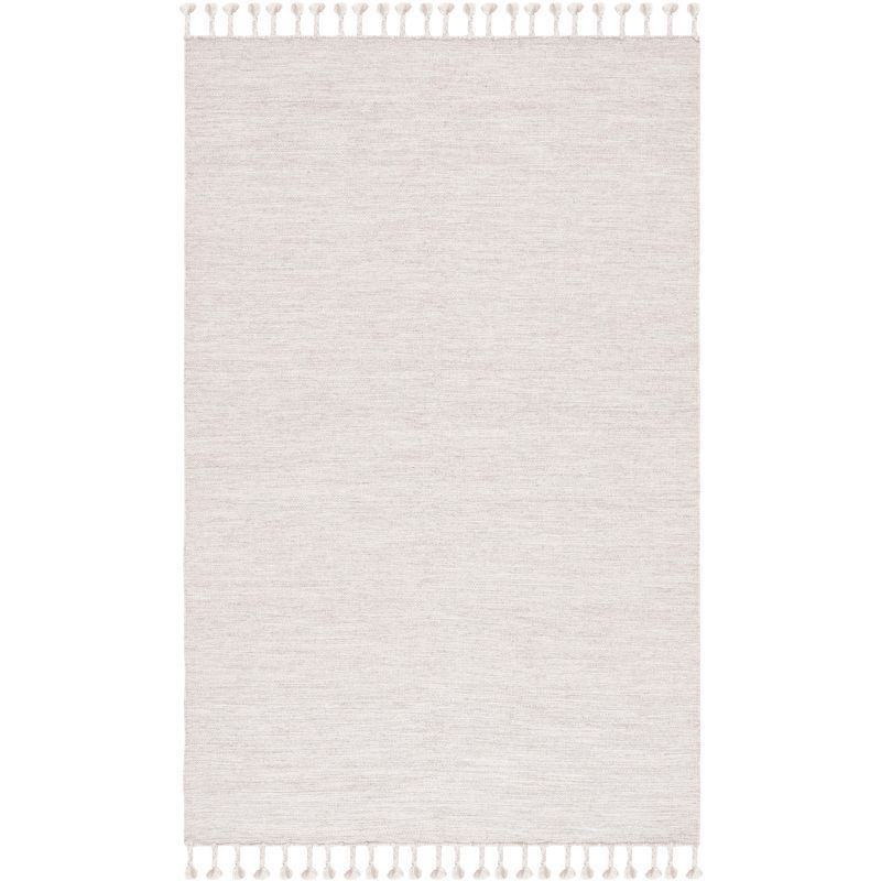 Gray Flat Woven Handmade Wool Area Rug