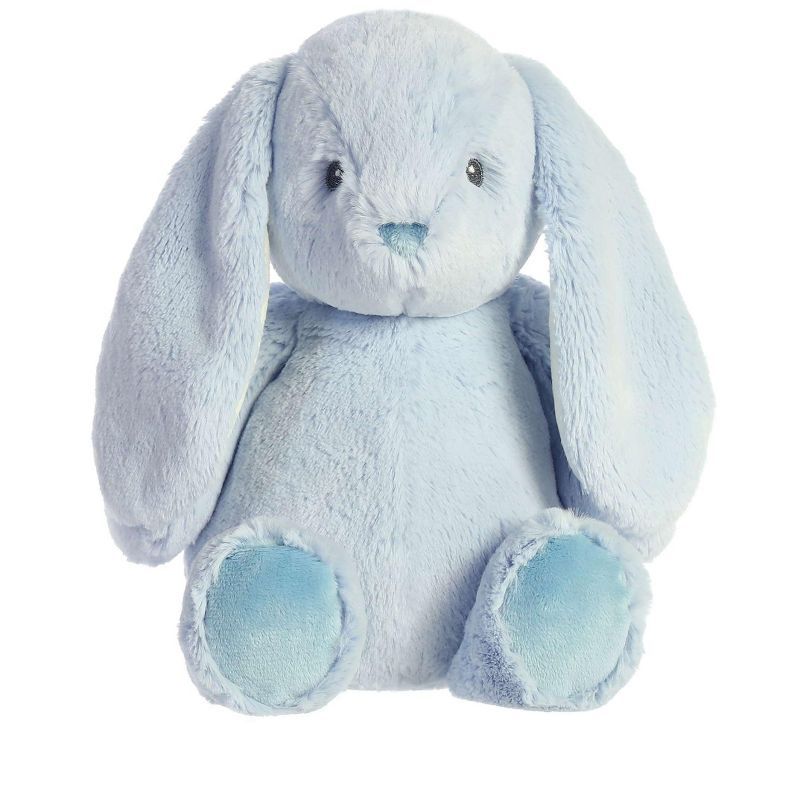 Soft Blue Plush Bunny with Long Ears, 8.5 Inches