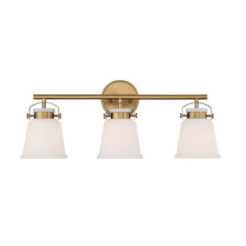 Kaden Warm Brass 3-Light Bathroom Vanity Fixture