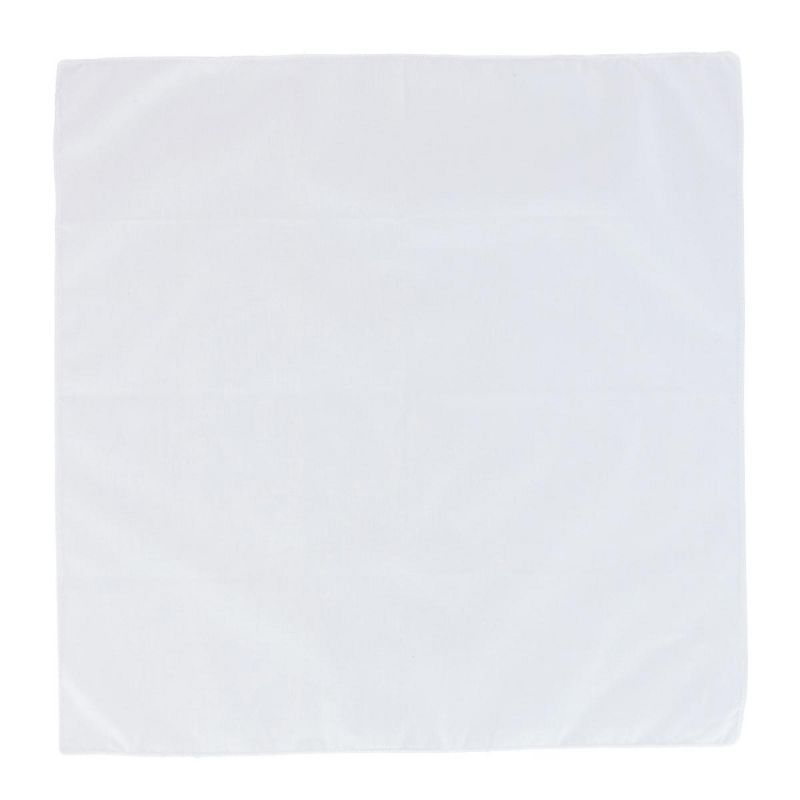 15x15 Inch Solid White Cotton Handkerchief Set