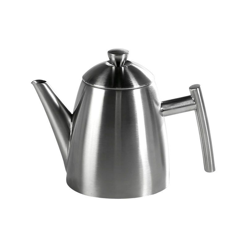 14 oz Stainless Steel Mirror Finish Teapot with Infuser