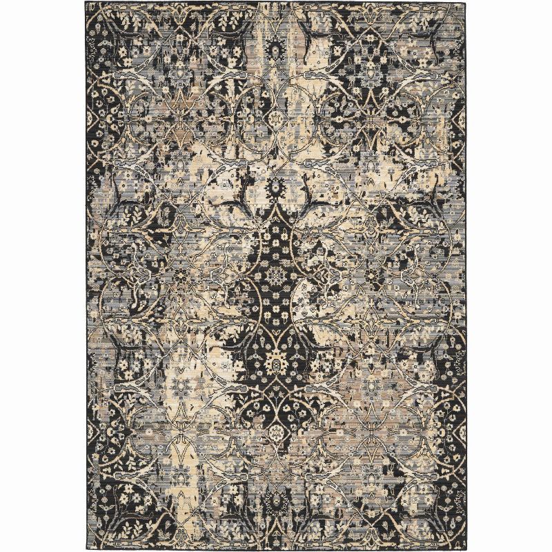 Majestic Vintage Medallion Wool Blend Area Rug 5'6" x 8'