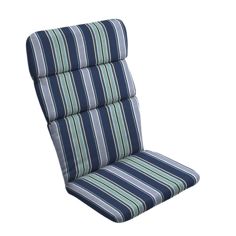 Sapphire Aurora Blue Stripe Outdoor Adirondack Chair Cushion