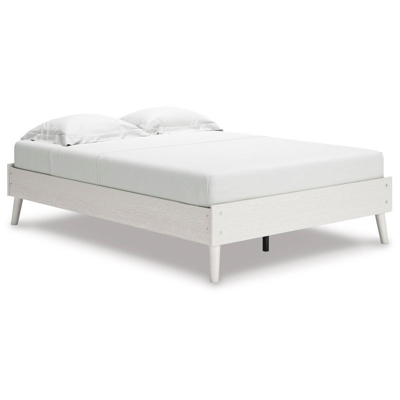 Aprilyn White Full Platform Bed with Wood Frame