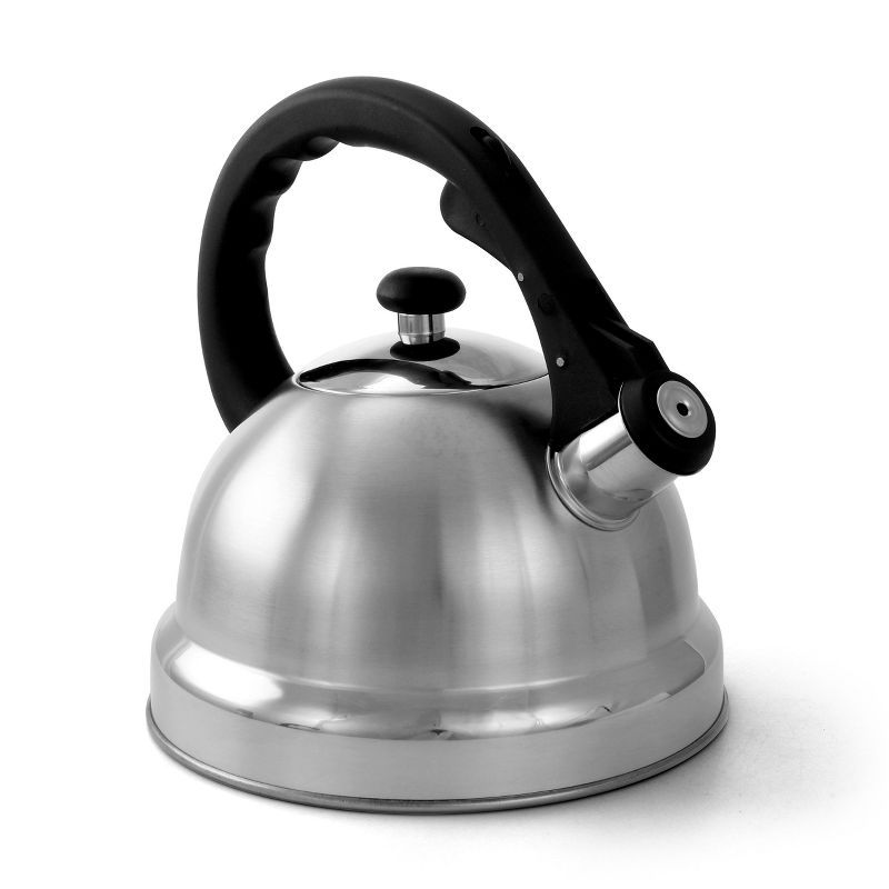 Silver Stainless Steel 2.2 Qt Whistling Tea Kettle