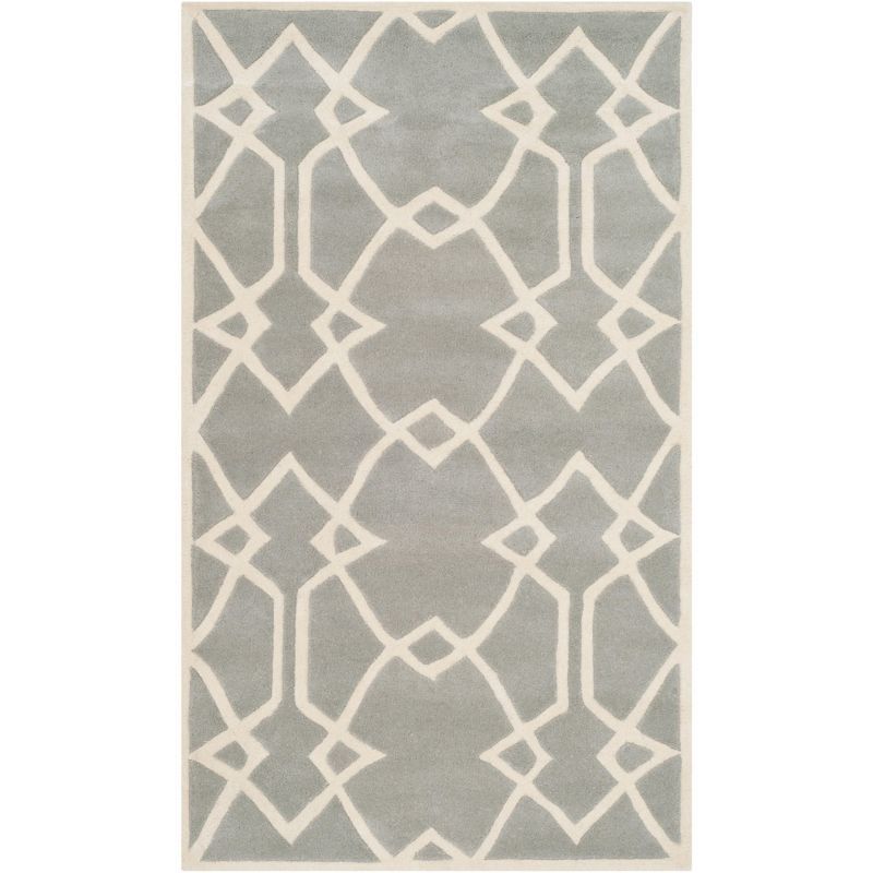 Capri Gray and Ivory Hand-Tufted Wool Area Rug