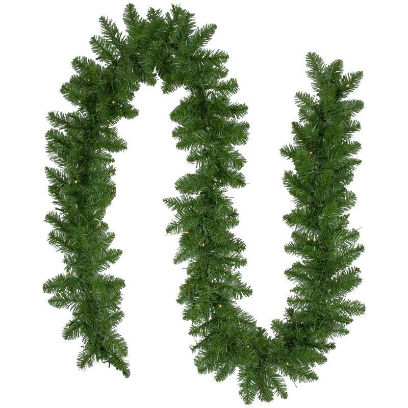 9' Pre-Lit Warm White LED Pine Christmas Garland