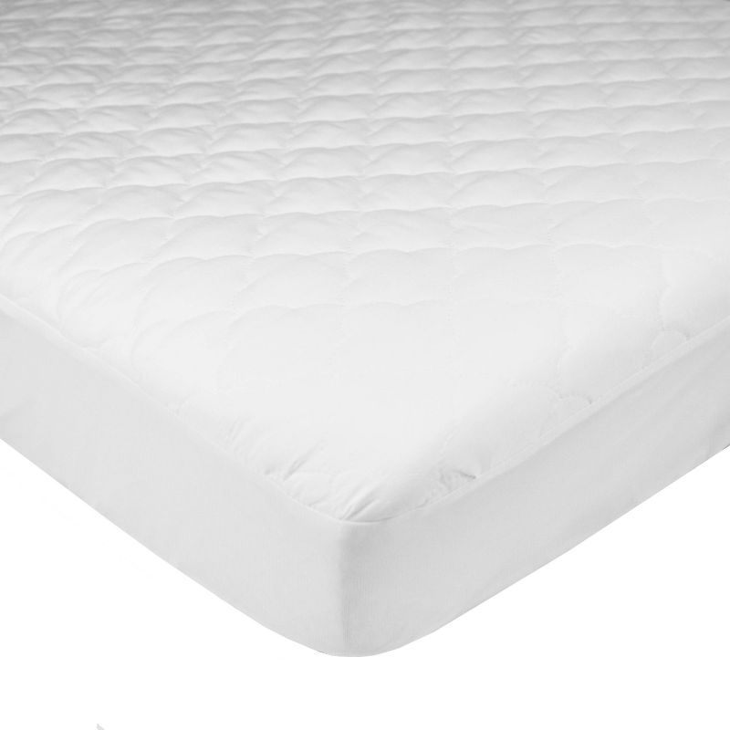 White Quilted Waterproof Mini Crib Mattress Pad Cover