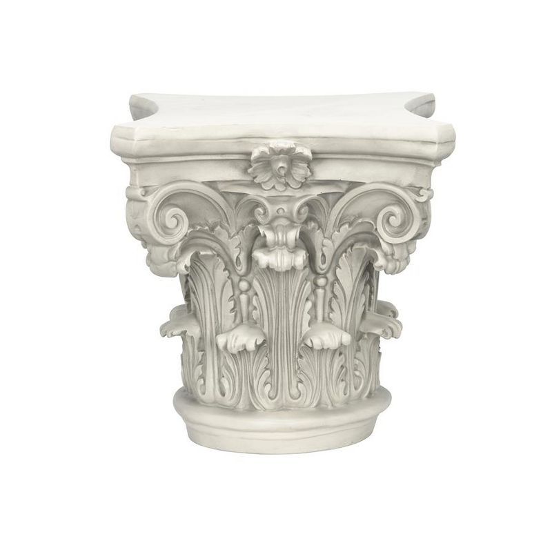 Small White Resin Corinthian Pillar Capital