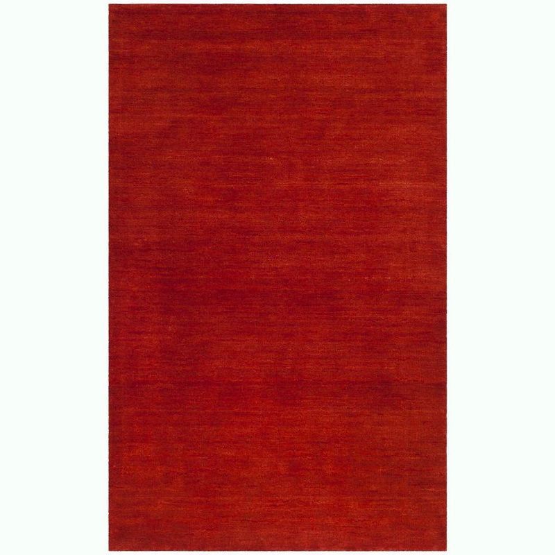 Himalaya Red Hand-Knotted Wool 4' x 6' Area Rug