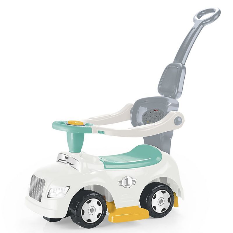 Dolu 3-in-1 White Green Yellow Toddler Ride-On Car