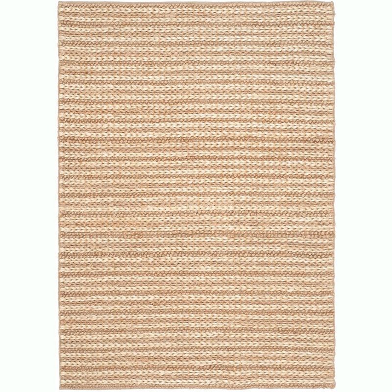 Natural Beige Handmade Jute Rectangular Rug 3' x 5'