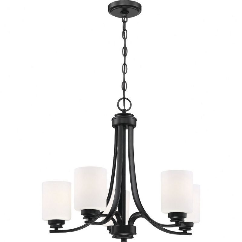 Bolden 29" Black and Crystal 9-Light Chandelier