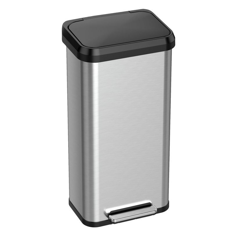 iTouchless 20 Gallon Brushed Stainless Steel Step Trash Can