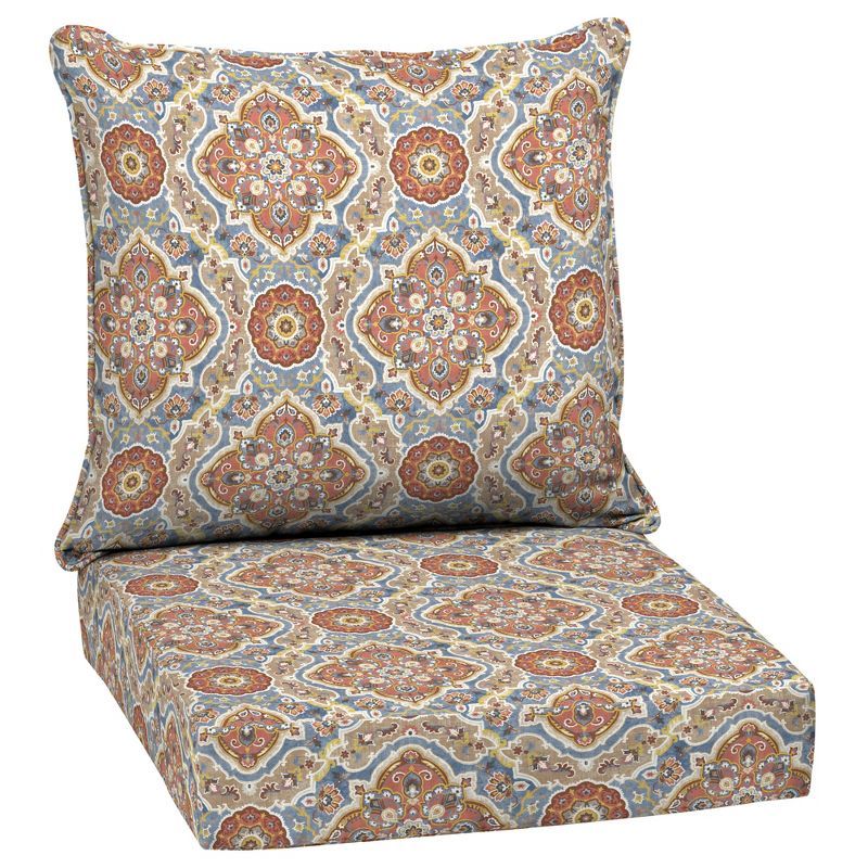 Global Vintage Medallion 24" x 24" Outdoor Deep Seat Cushion Set