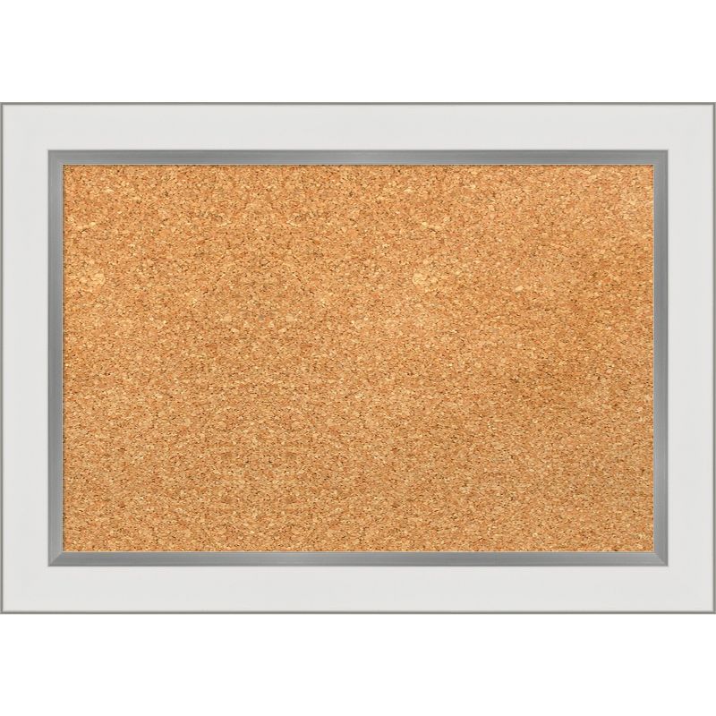 Eva Ombre Gold and White Framed Corkboard, 25" x 19"