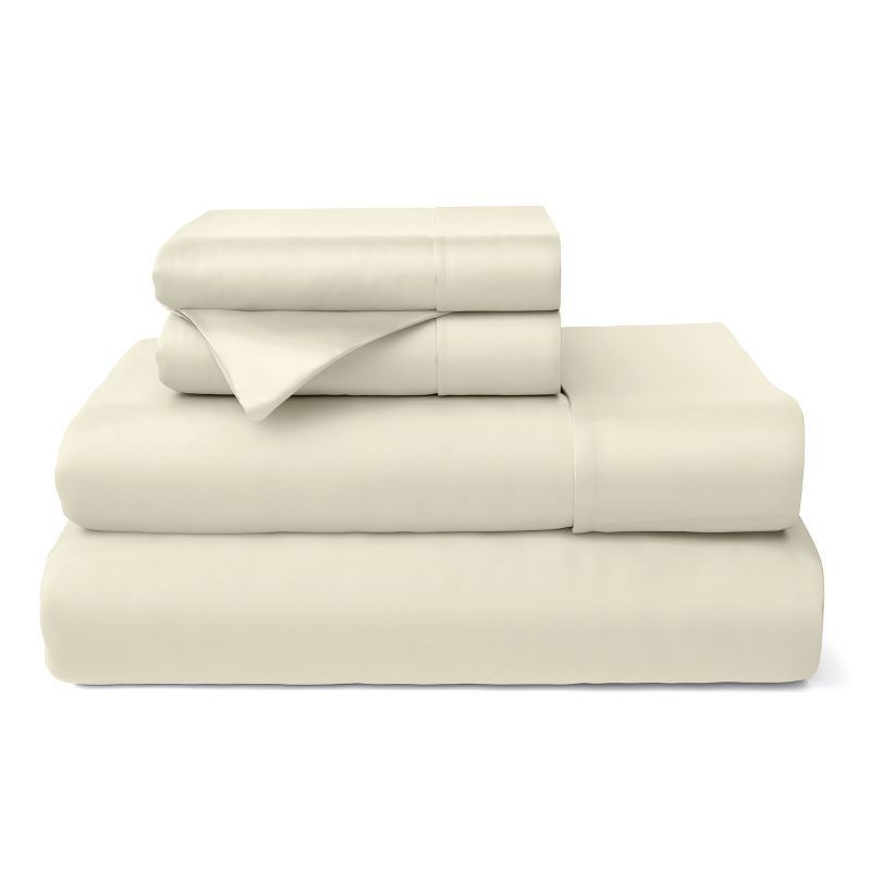 Cream Full Bamboo Rayon 4-Piece Bed Sheet Set