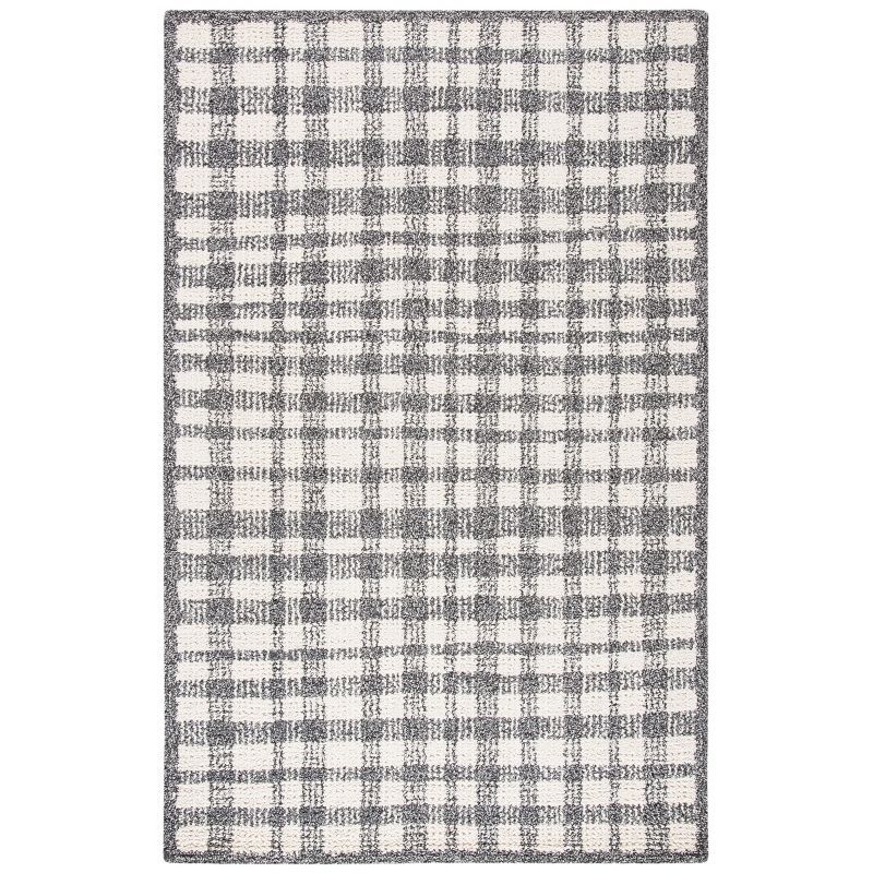 Ivory Abstract Tufted Wool-Blend 8' x 10' Area Rug