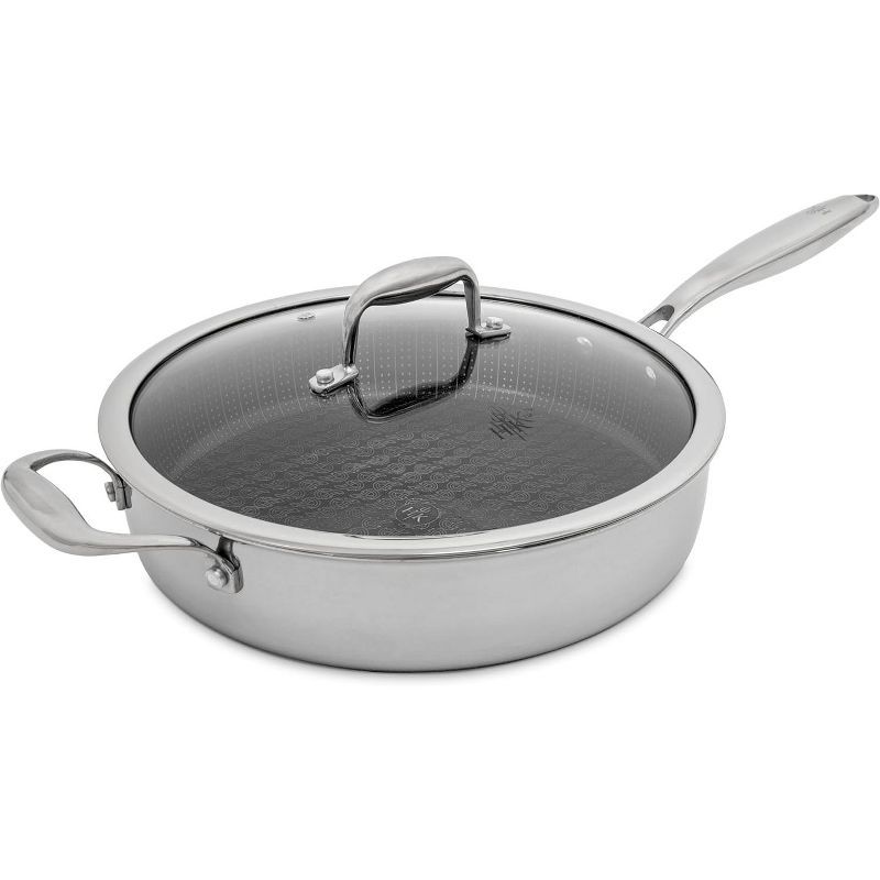 Hell's Kitchen 4 Qt Stainless Steel Hybrid Saute Pan with Lid