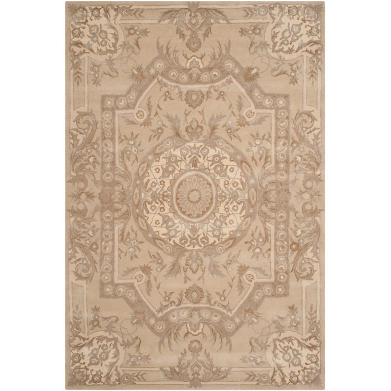 Sand Hand-Tufted Wool and Viscose 6' x 9' Area Rug