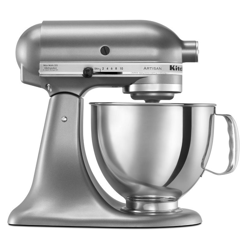 Contour Silver 5-Quart Stainless Steel Tilt-Head Stand Mixer