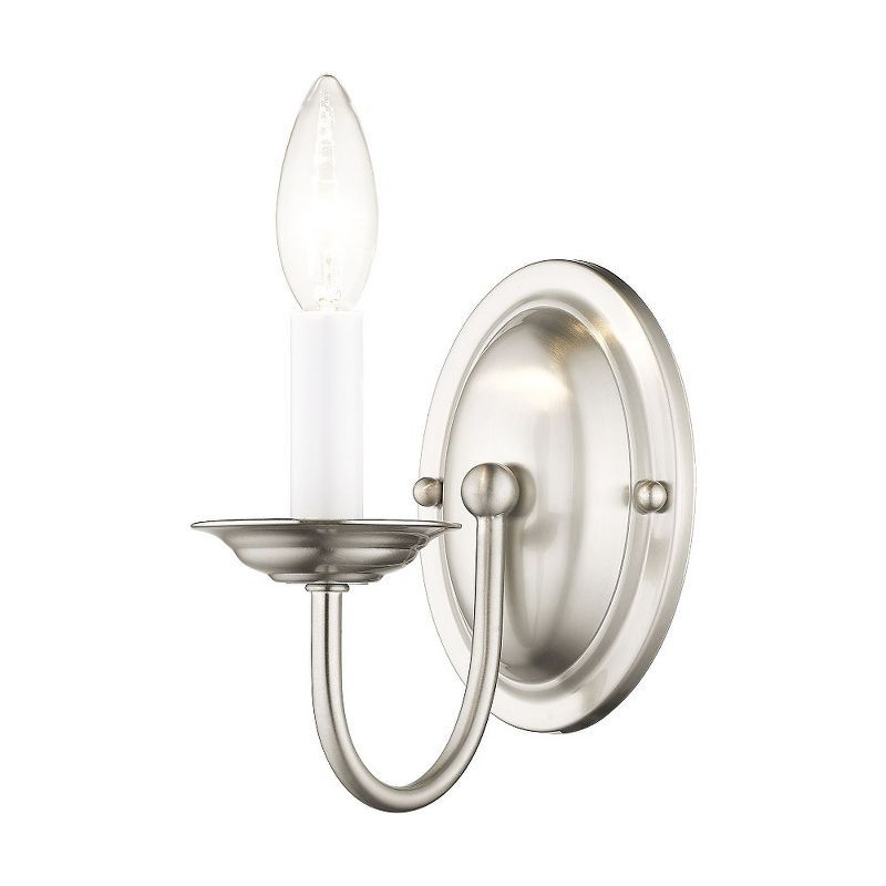 Brushed Nickel 1-Light Dimmable Wall Sconce