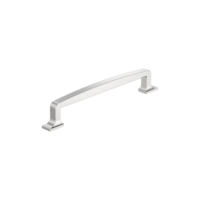 Polished Chrome Modern Cabinet Drawer Pull with Mounting Hardware