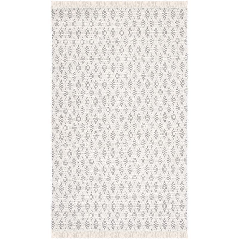 Coastal Charm Hand-Tufted Gray Wool Area Rug - 4x6 Feet