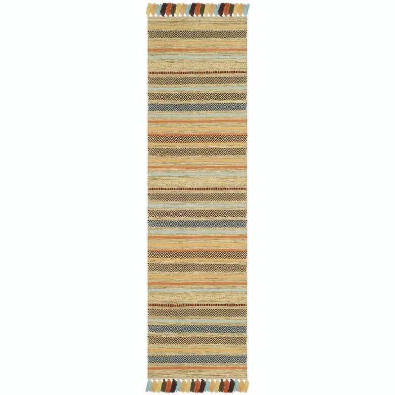 Montauk 27" Multicolor Cotton Flat Woven Runner Rug