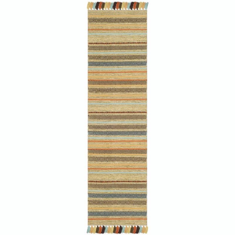 Montauk 27" Multicolor Cotton Flat Woven Runner Rug