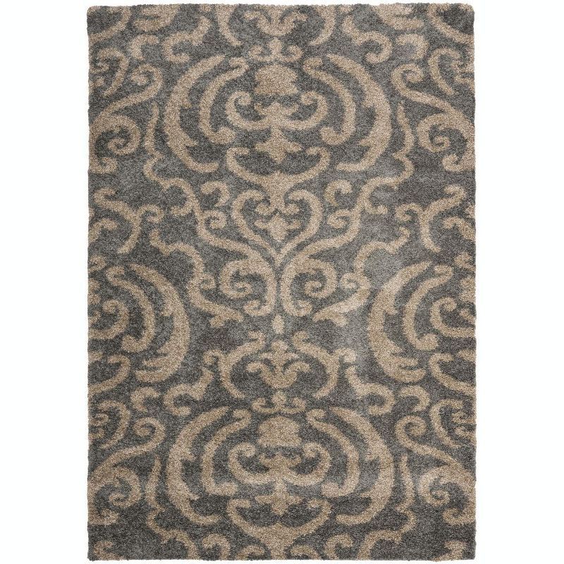 Gray and Beige 8' x 10' Shag Area Rug